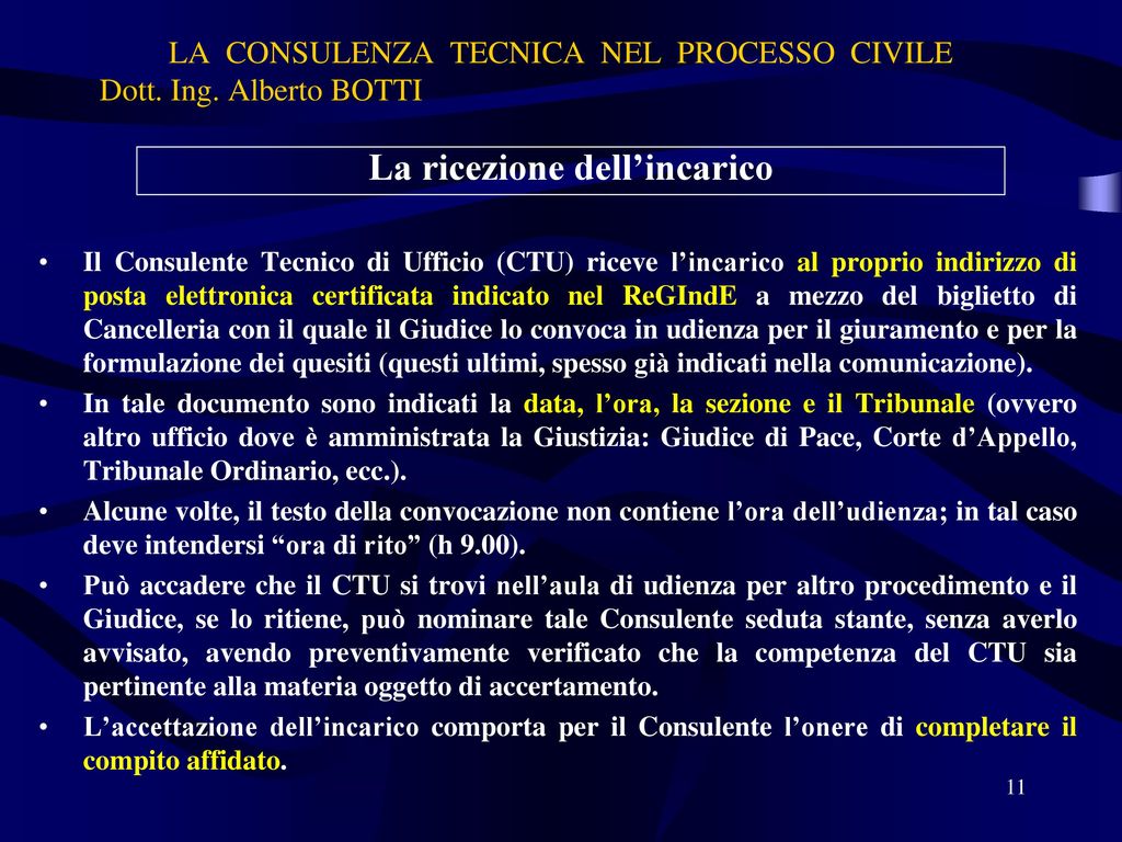 Dott Ing Alberto Botti La Consulenza Tecnica Di Ufficio E Di Parte